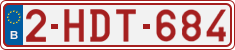 License plate of Belgium, Regular plates (2010)