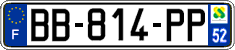 French license plate, SIV (ordinary)