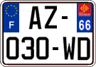 French license plate, SIV (ordinary)
