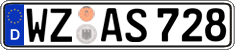 German license plate, Regular plates