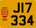 License plate of Jersey, Regular plates (J123456)