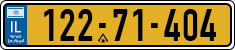 License plate of Israel, Regular plates