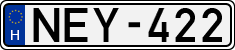license plates of Hungary, Cars (1990)