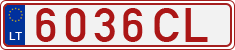 License plate of Lithuania, Transit plates