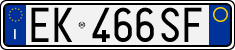 License plate of Italy, Cars (1994 year series)