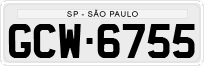 License plate of Brazil, Private owners (1990)