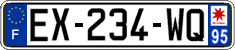 French license plate, SIV (ordinary)