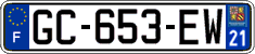 French license plate, SIV (ordinary)