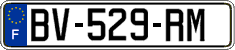 French license plate, SIV (ordinary)
