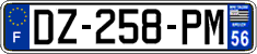 French license plate, SIV (ordinary)