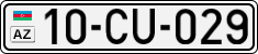License plate of Azerbaijan, Cars