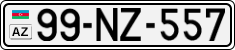 License plate of Azerbaijan, Cars