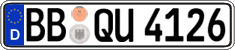 German license plate, Regular plates