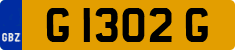 License plate of Gibraltar, Regular car plates (G 1234 A)