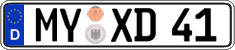 German license plate, Regular plates