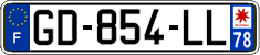 French license plate, SIV (ordinary)