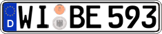German license plate, Regular plates
