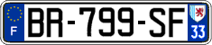 French license plate, SIV (ordinary)