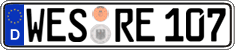 German license plate, Regular plates