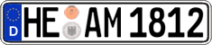 German license plate, Regular plates