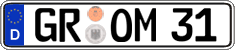 German license plate, Regular plates