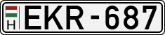 license plates of Hungary, Cars (1990)