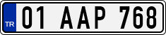 License plate of Turkey, Regular plates