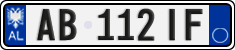 License plate of Albania, Cars (2011)