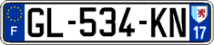 French license plate, SIV (ordinary)