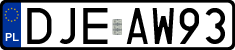 License plates of Poland, Regular car plates