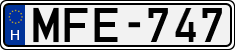 license plates of Hungary, Cars (1990)