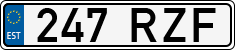 License plate of Estonia, Regular car plates