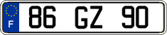 French license plate, FNI