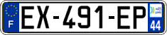 French license plate, SIV (ordinary)
