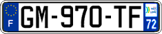 French license plate, SIV (ordinary)