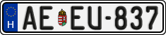 license plates of Hungary, Regular plates (2022)