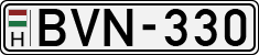 license plates of Hungary, Cars (1990)