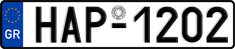 License plate of Greece, Cars