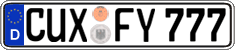 German license plate, Regular plates