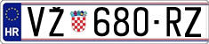 License plate of Croatia, Regular plates