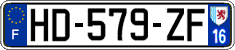 French license plate, SIV (ordinary)