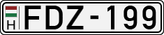 license plates of Hungary, Cars (1990)
