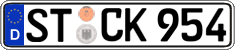 German license plate, Regular plates