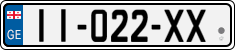 License plate of Georgia, Cars (2014)