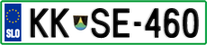 License plate of Slovenia, Cars