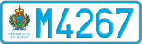 License plate of San Marino, Cars (A1234)