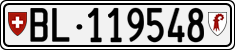 License plate of Switzerland, Cars