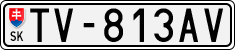 License plate of Slovakia, Cars