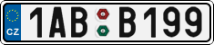 License plate of the Czech Republic, Cars (2001)