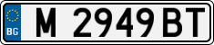 License plate of Bulgaria, Cars